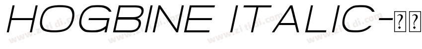 Hogbine Italic字体转换